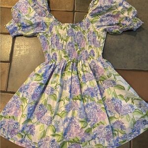 Hill House Purple and Yellow Smocked Sundress
